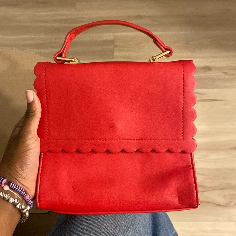 Red handbag